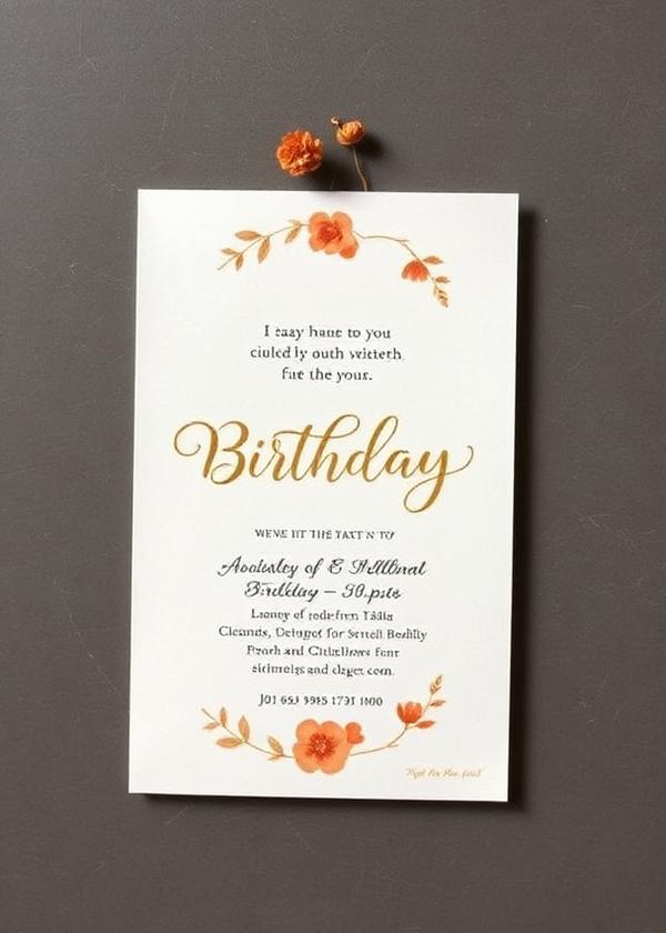Golden Hour — Birthday invitation template